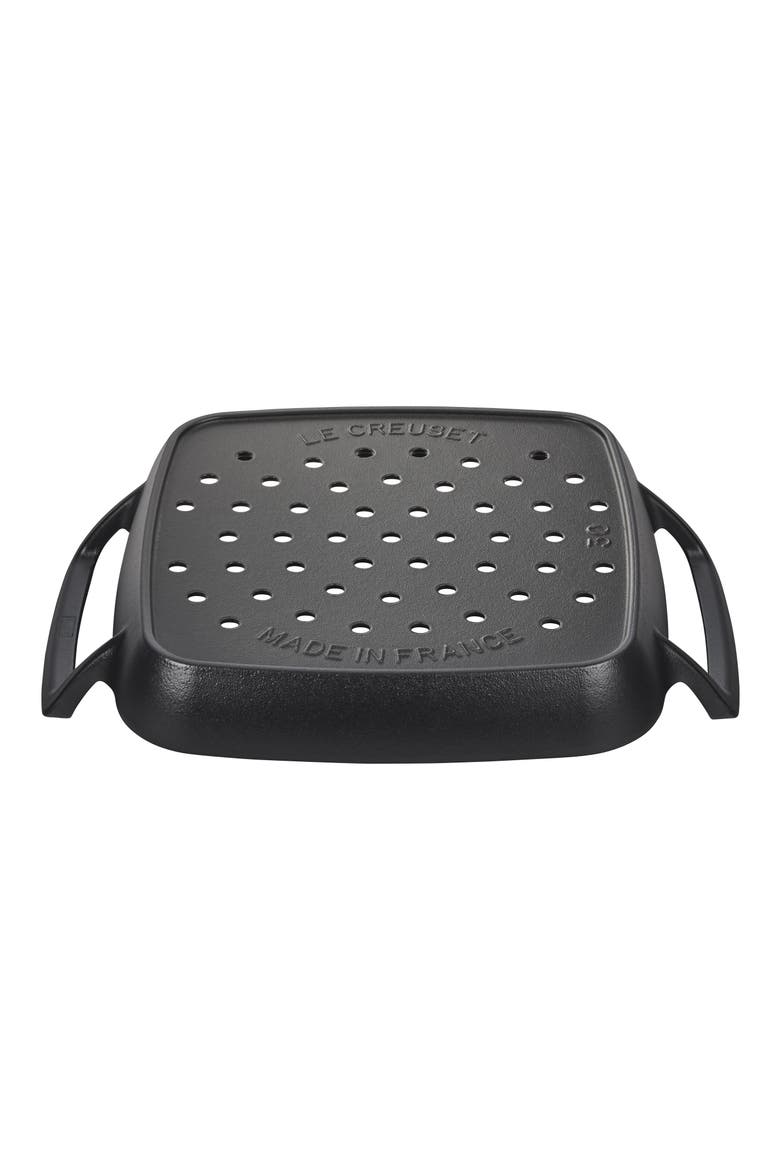 Alpine Cast Iron Square Grill Basket, Alternate, color, MATTE BLACK