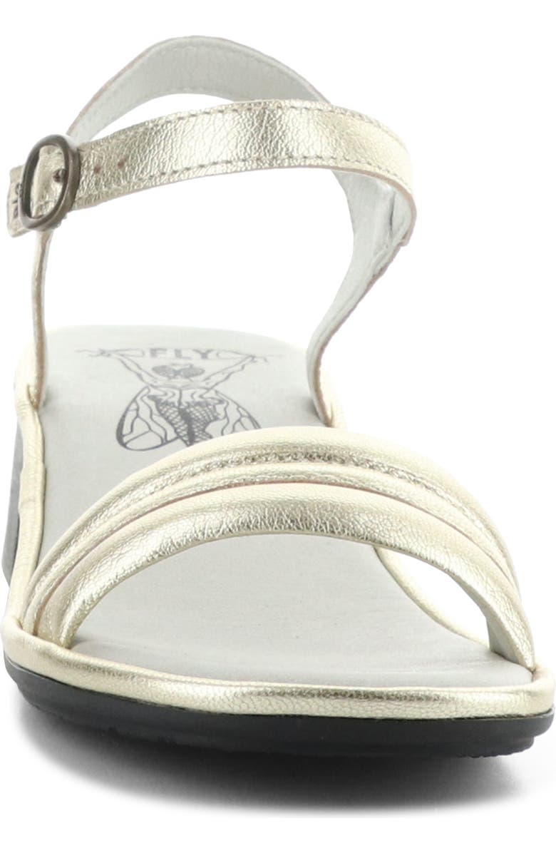 Fly London Eiva Ankle Strap Sandal, Alternate, color, Gold