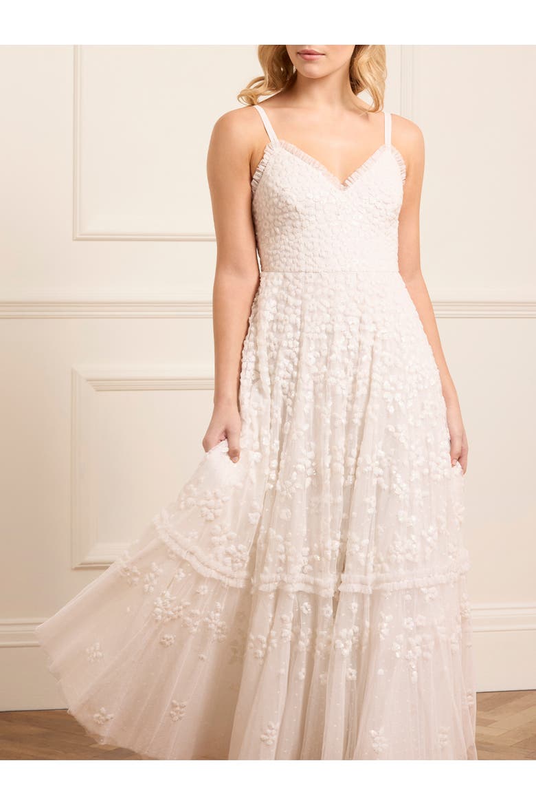 Maeva Cami Ankle Gown, Alternate, color, Swan White