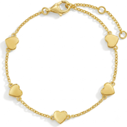 In Season Jewelry Linked Heart Girls Plated Bracelet