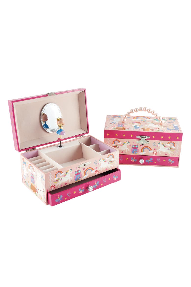 Jewelry Box Rainbow Oval Shape, Main, color, Rainbow Woodland
