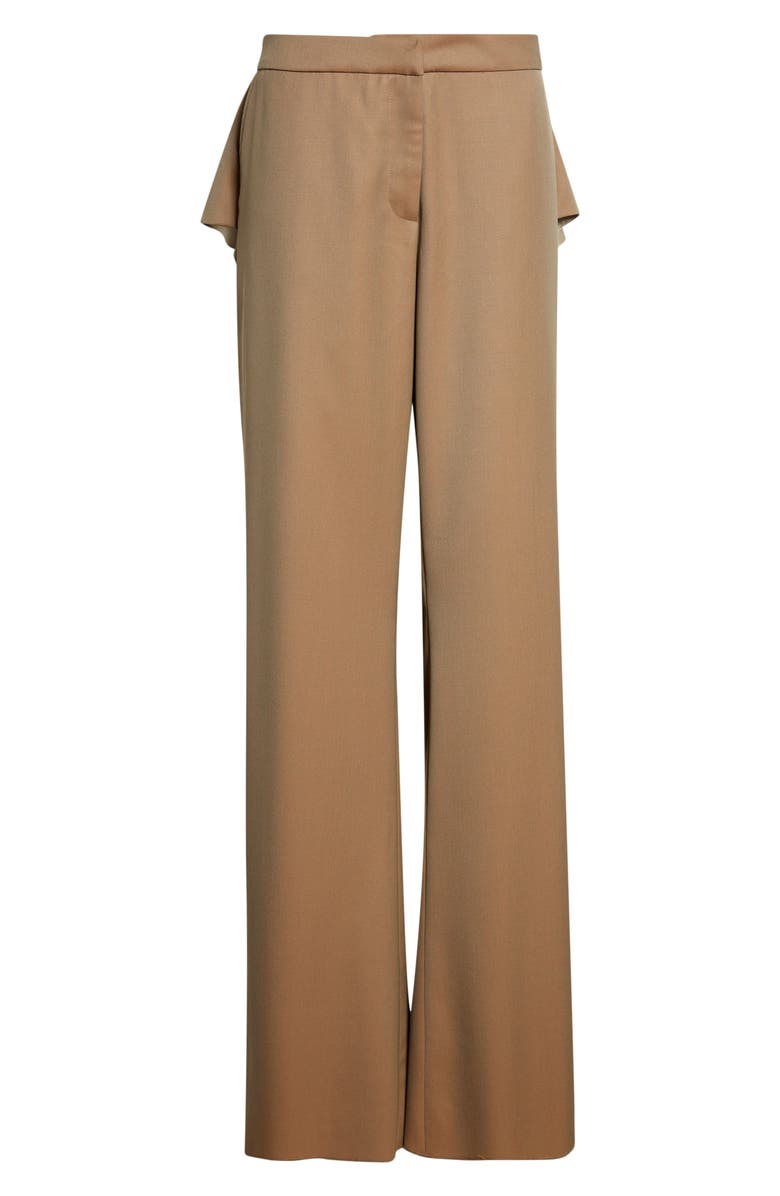 JULIE KEGELS Back Cutout Wool Pants, Main, color, Brown
