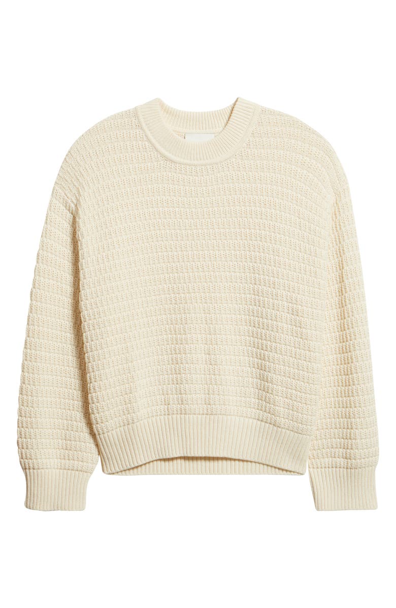 Reformation Collie Organic Cotton Crewneck Sweater, Alternate, color, Gossamer