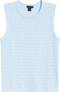 Halogen® Cable Stitch Cotton Sweater Tank