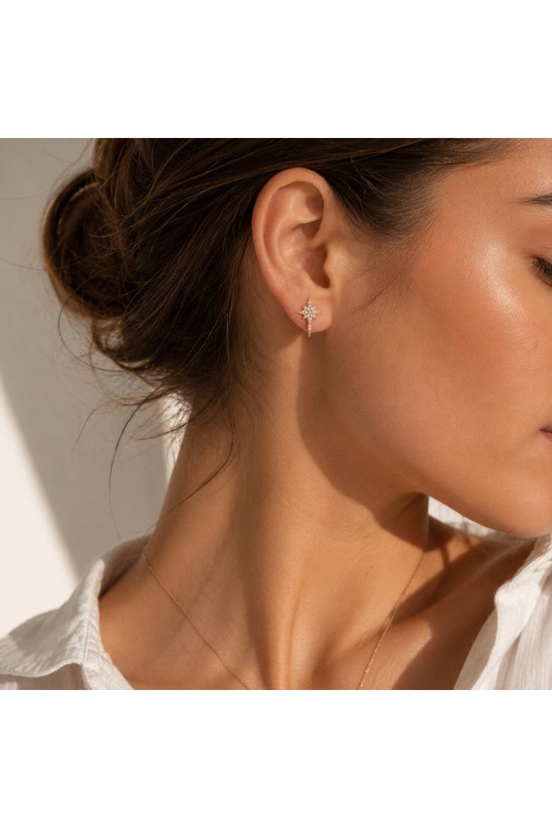 Northern Star Sterling Silver Stud Earring, Alternate, color, Rose gold