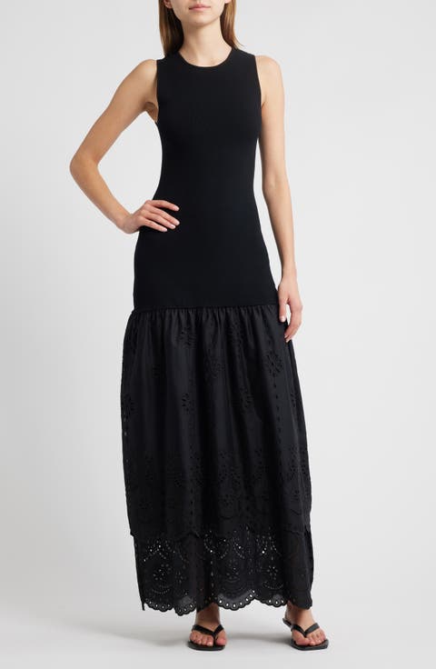 Lavina Sleeveless Eyelet Embroidered Sundress