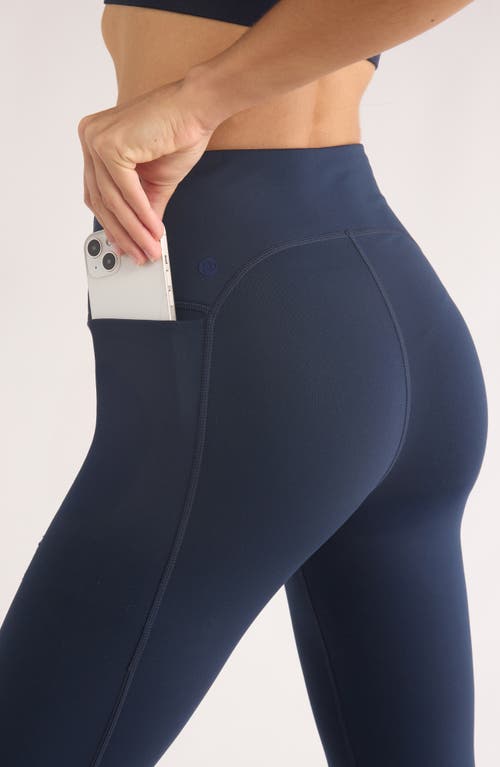 Zella Cozy Tech Pocket Leggings In Blue