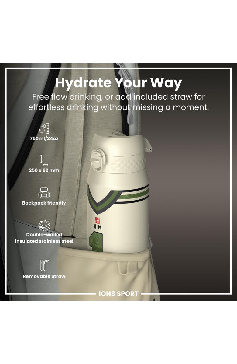 Ion8 NFL PA Thermal Steel Water Bottle - Icon Series, Alternate, color, 1