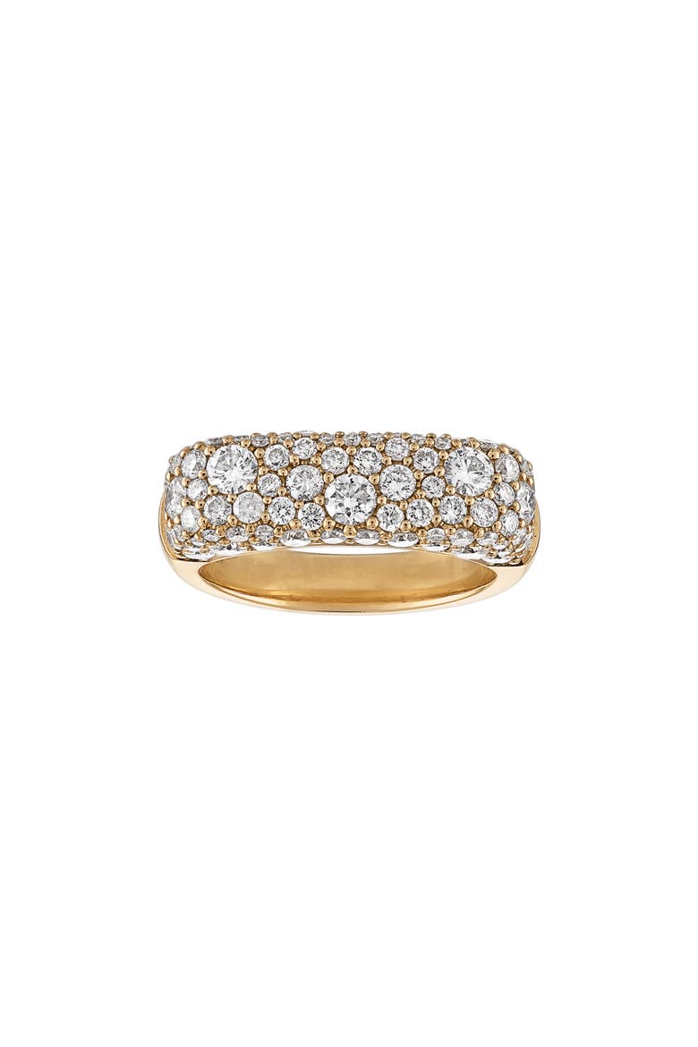 Sparkle Pavé Diamond Stacking Ring, Main, color, YELLOW GOLD