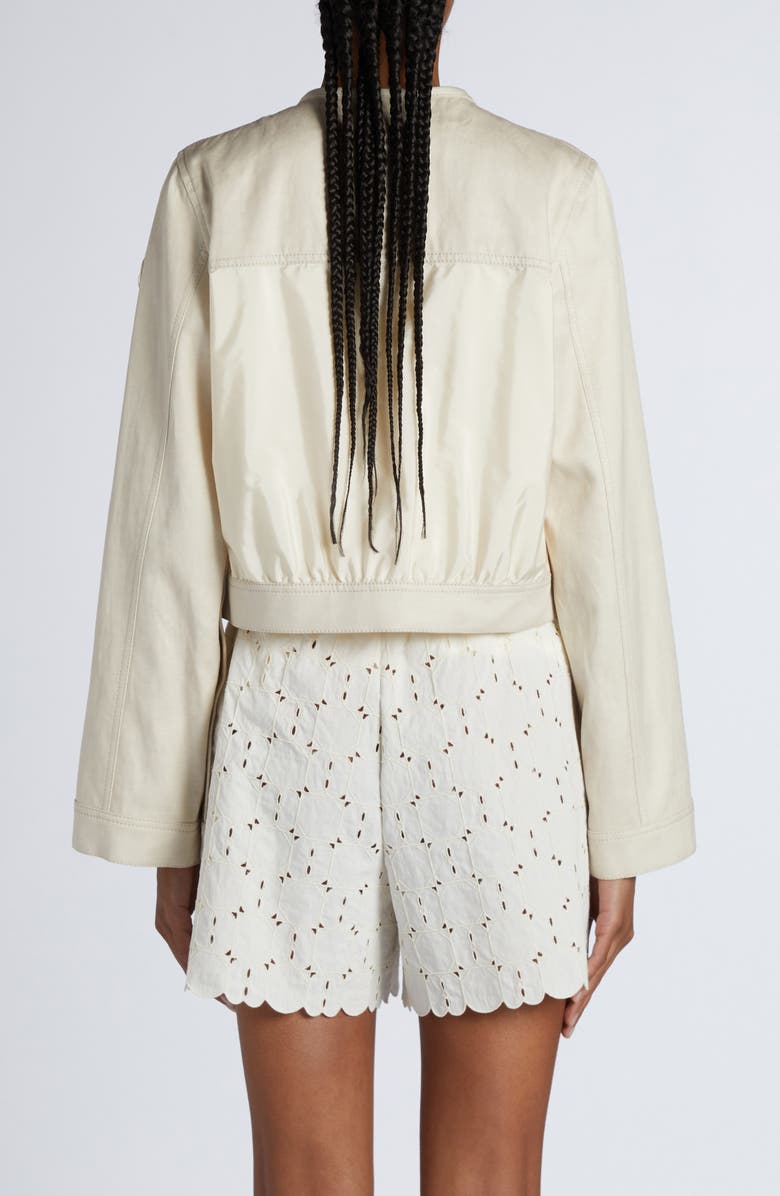 Moncler Chatel Button Sleeve Crop Jacket, Alternate, color, 