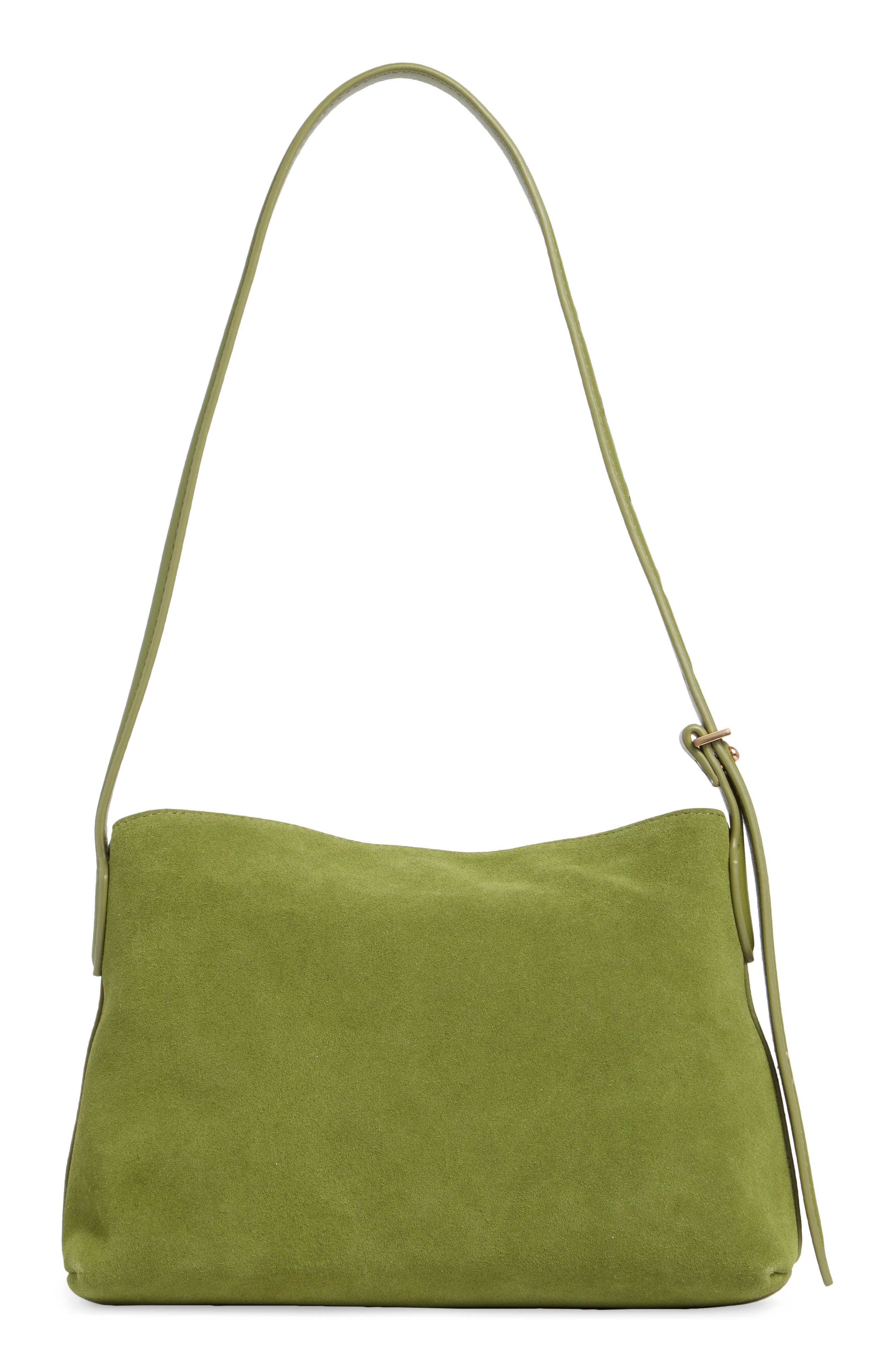 Sam Edelman Harlyn Suede Shoulder Bag, Alternate, color, Light Green