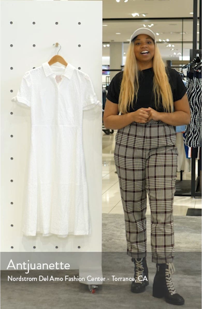 Judith Puff Sleeve Cotton Eyelet Dress, sales video thumbnail