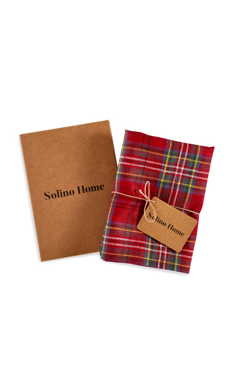 Solino Home Linen Kitchen Towels - Classic Tartan Plaid, 17 x 26 Inch, Alternate, color, 