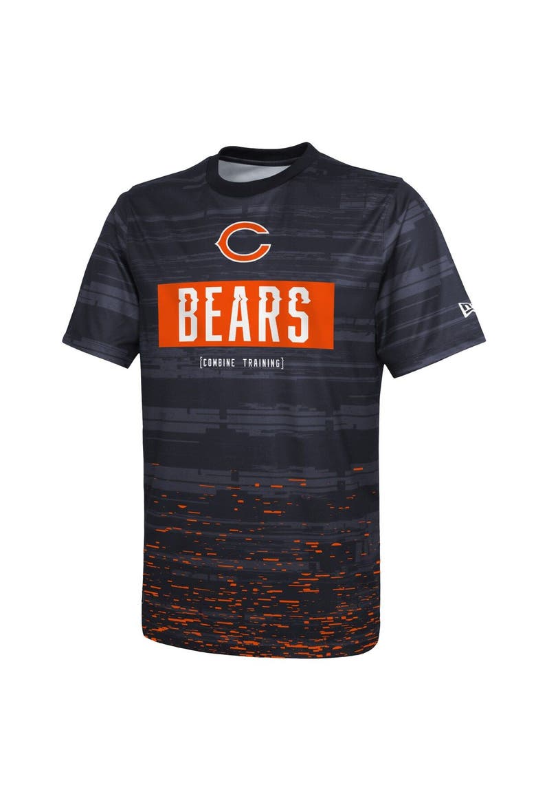 Men's New Era Navy Chicago Bears Combine Authentic Sweep T-Shirt, Alternate, color, Navy