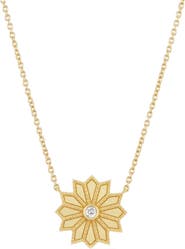 Orly Marcel Mini Sacred Flower Diamond Pendant Necklace