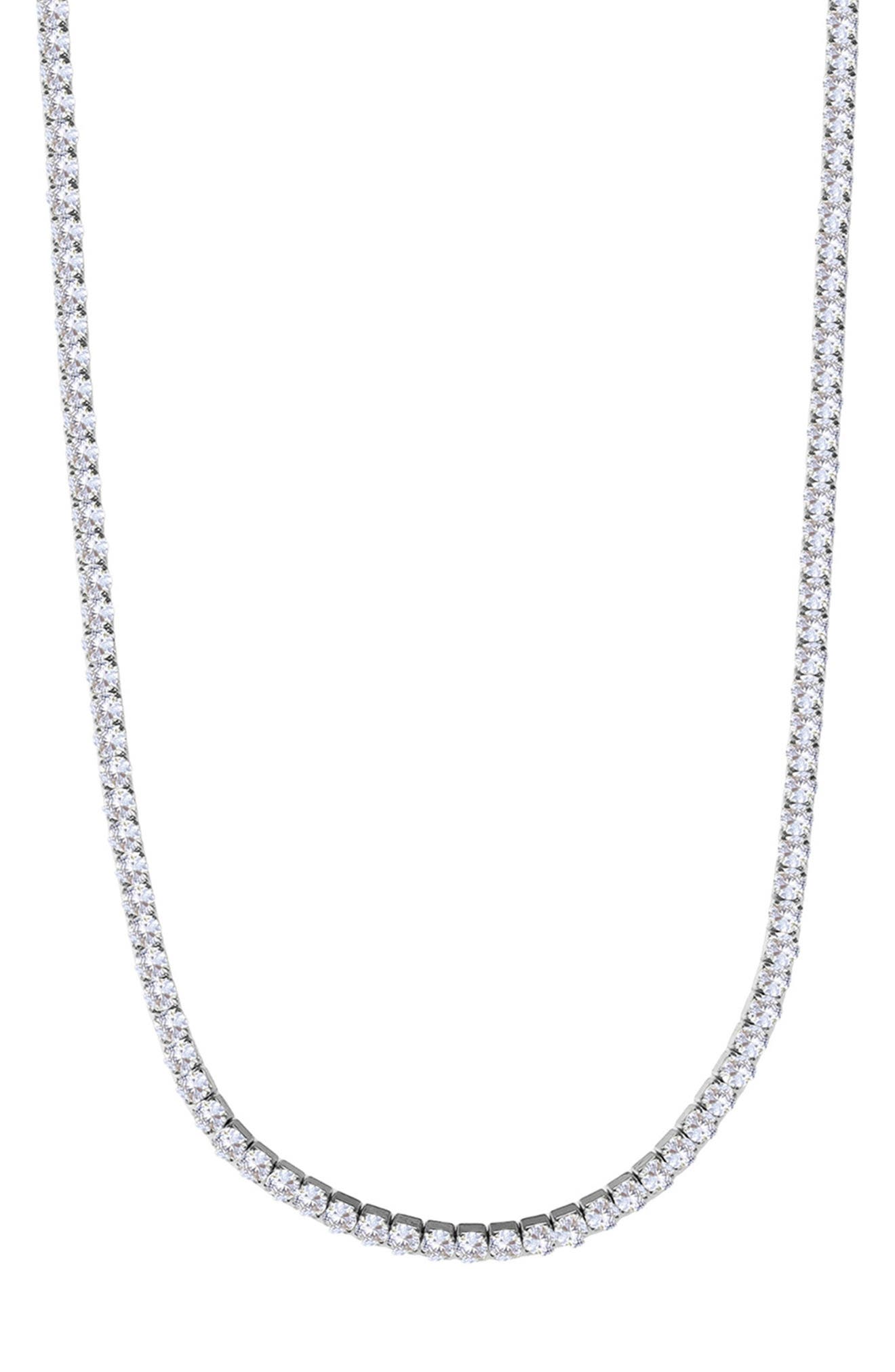 Adornia Crystal Tennis Necklace