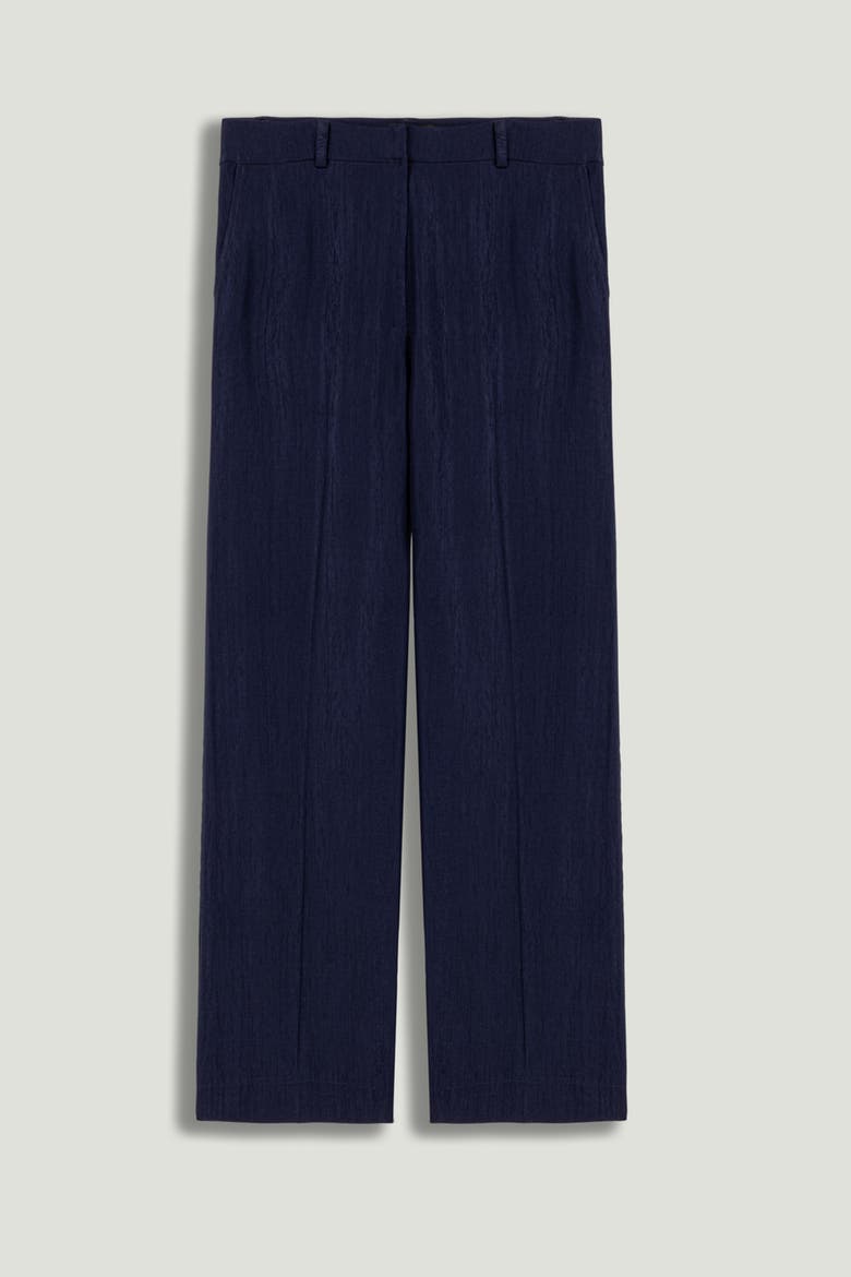 Straight Leg High Rise Trousers, Alternate, color, Navy