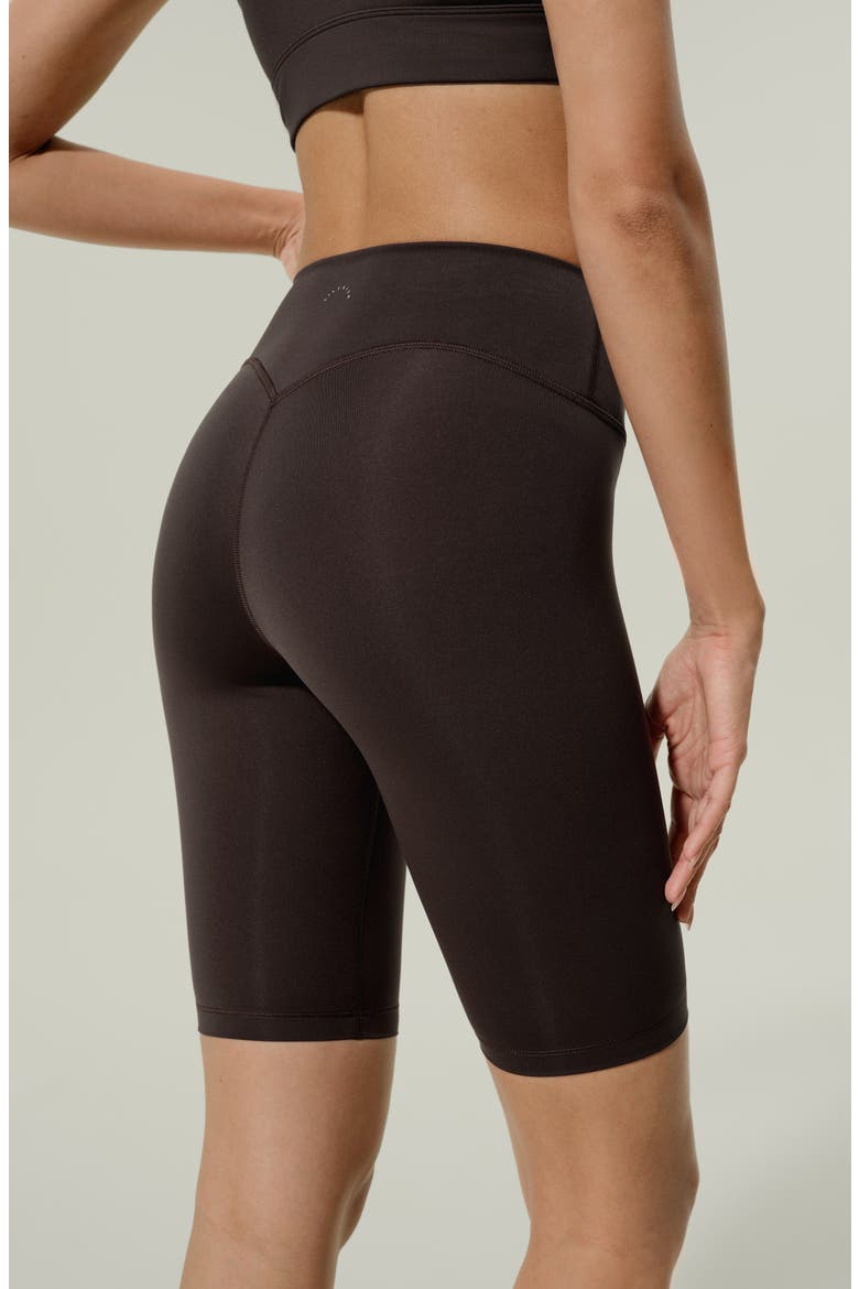 Women's Silk Contour Second Skin Biker Shorts, Alternate, color, Coffee Bean