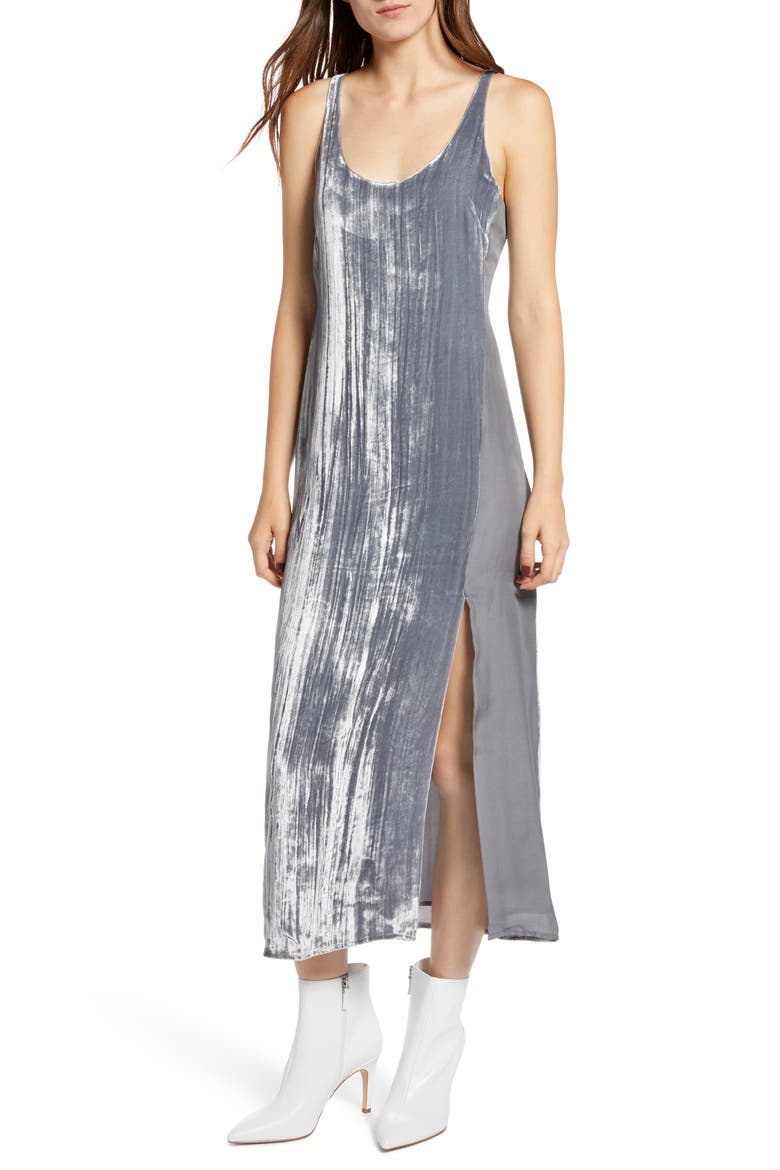 Alisha Velvet Tank Dress, Main, color, DARK WHISTLE
