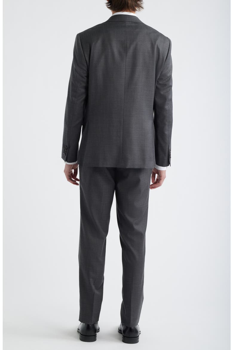 Esprit Contemporary Fit Charcoal Grey Slub Super 120s Wool Suit, Alternate, color, GREY