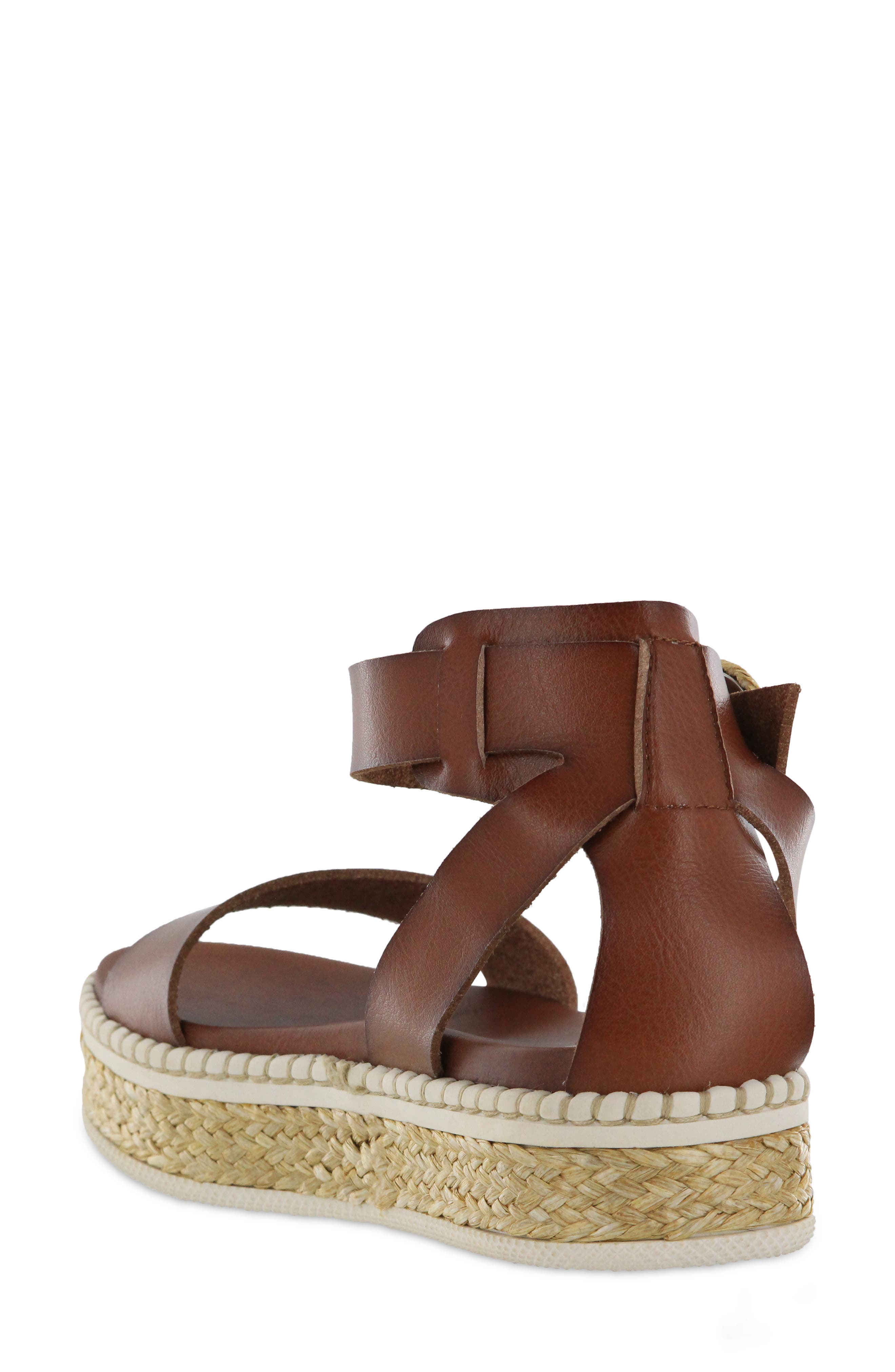 Deanda Sandal, Alternate, color, COGNAC FAUX LEATHER