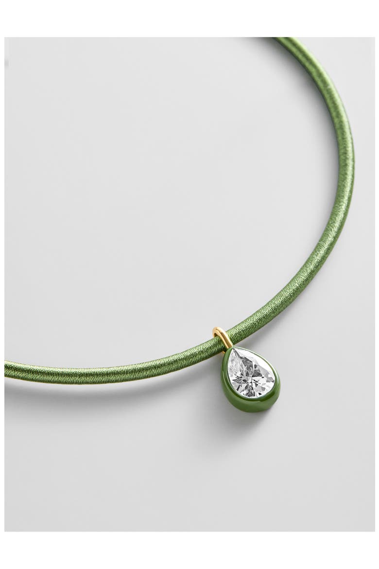 Lindsey Crystal Collar Necklace, Alternate, color, GREEN