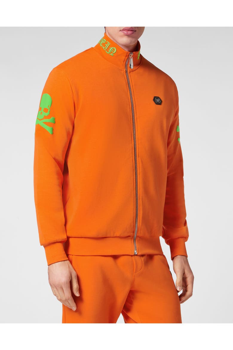 Jogging  Top Skull&Bones Men, Main, color, Orangefluo