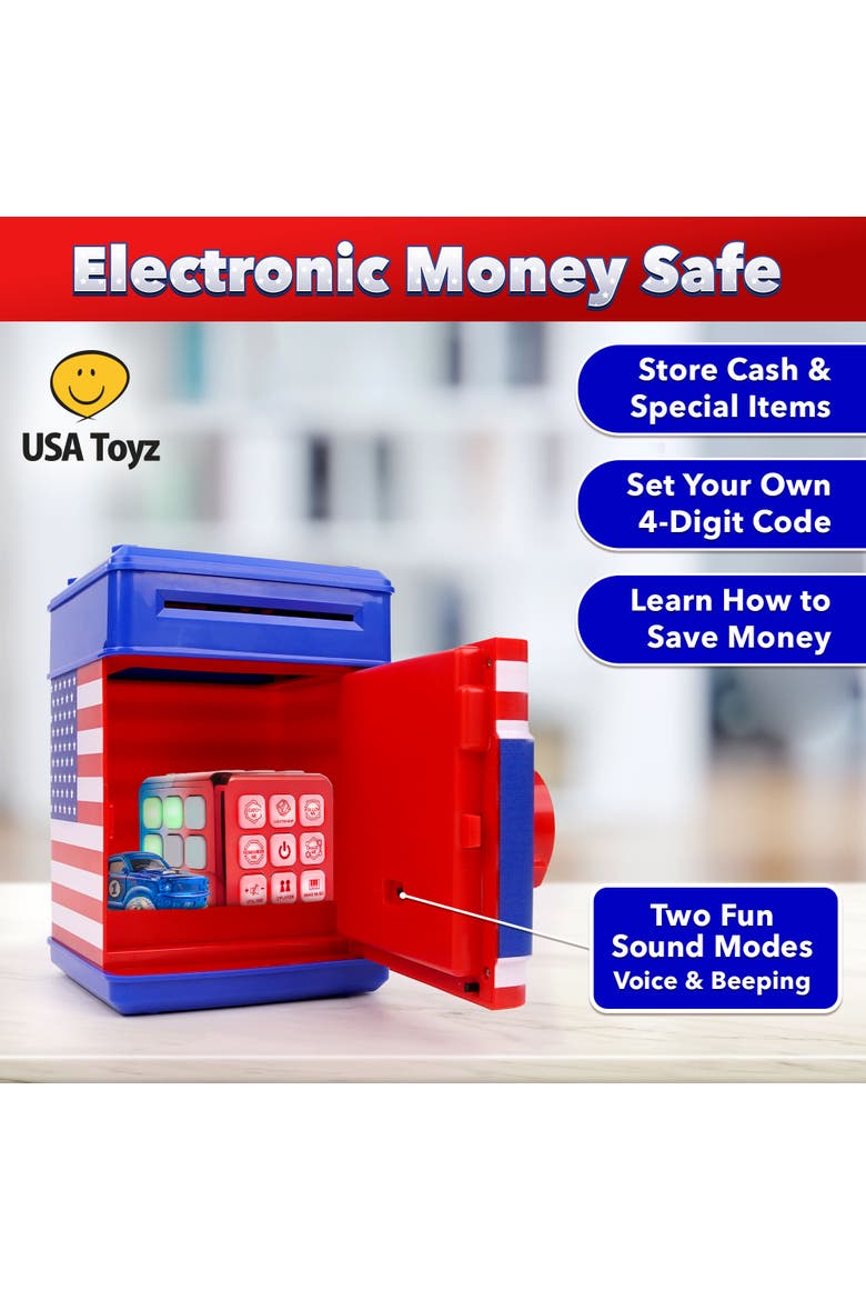 All-American Electronic Piggy Bank, Alternate, color, Red, White and Blue