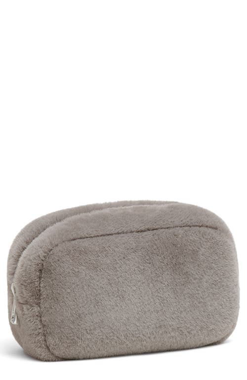 Apparis Noor Faux Fur Pouch In Gray
