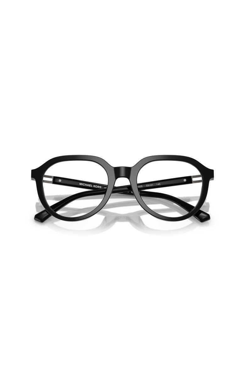 Michael Kors 53mm Round optical glasses, Alternate, color, Black