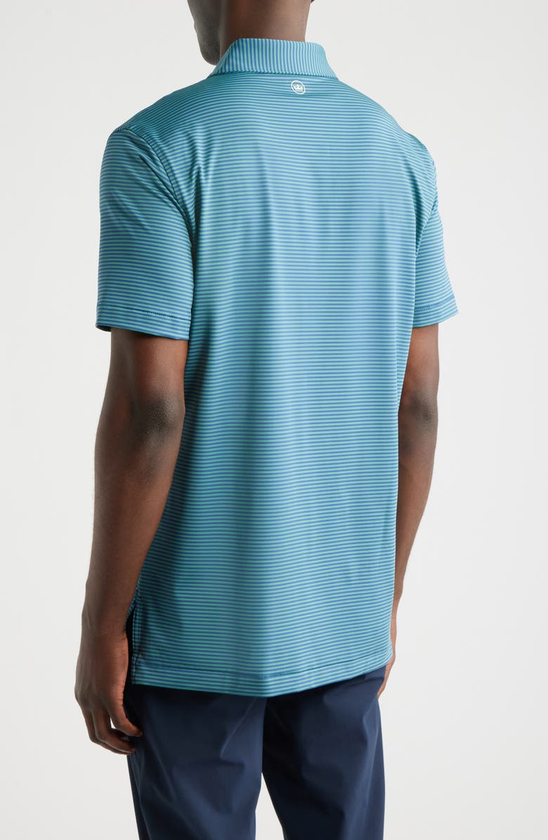 Peter Millar Hales Stripe Performance Jersey Polo, Alternate, color, Sport Navy