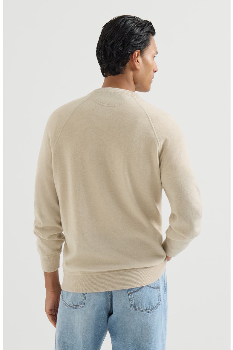 Cashmere sweatshirt-style sweater, Alternate, color, Sand