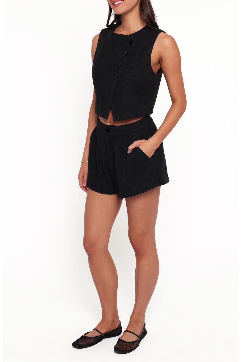 Rumi 2-Piece Vest & Shorts Set, Alternate, color, BLACK