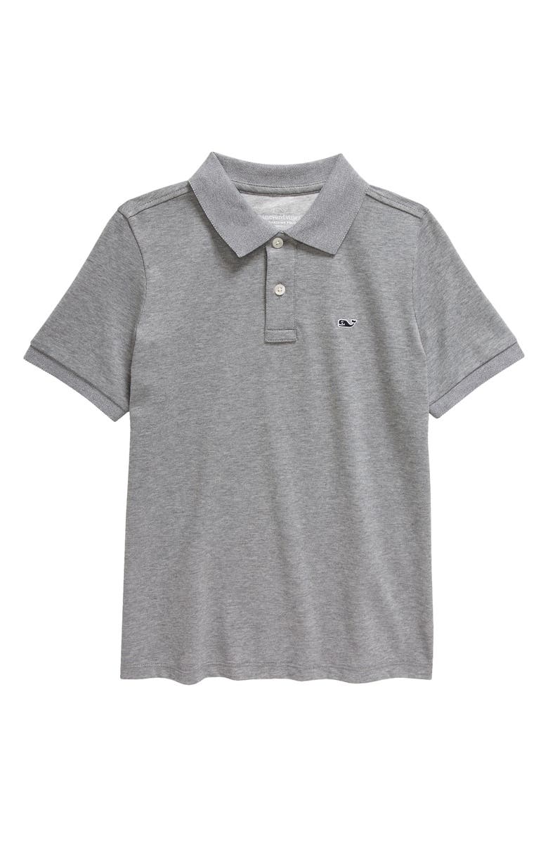 vineyard vines Kids' Edgartown Piqué Performance Polo, Main, color, 034 Barrac