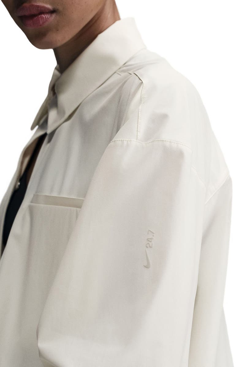 Nike 24.7 Dri-Fit Button-Up Shirt, Alternate, color, Sail/ Sail