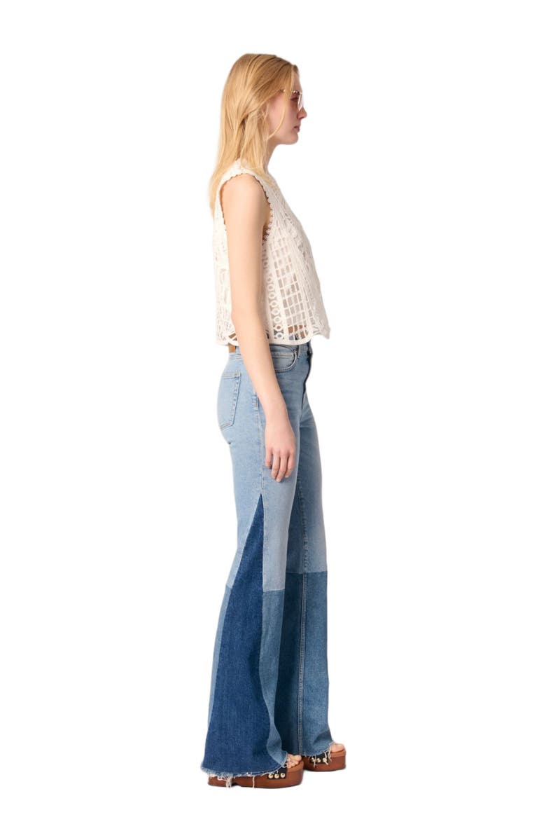 maje Crochet-knit sleeveless top, Alternate, color, 