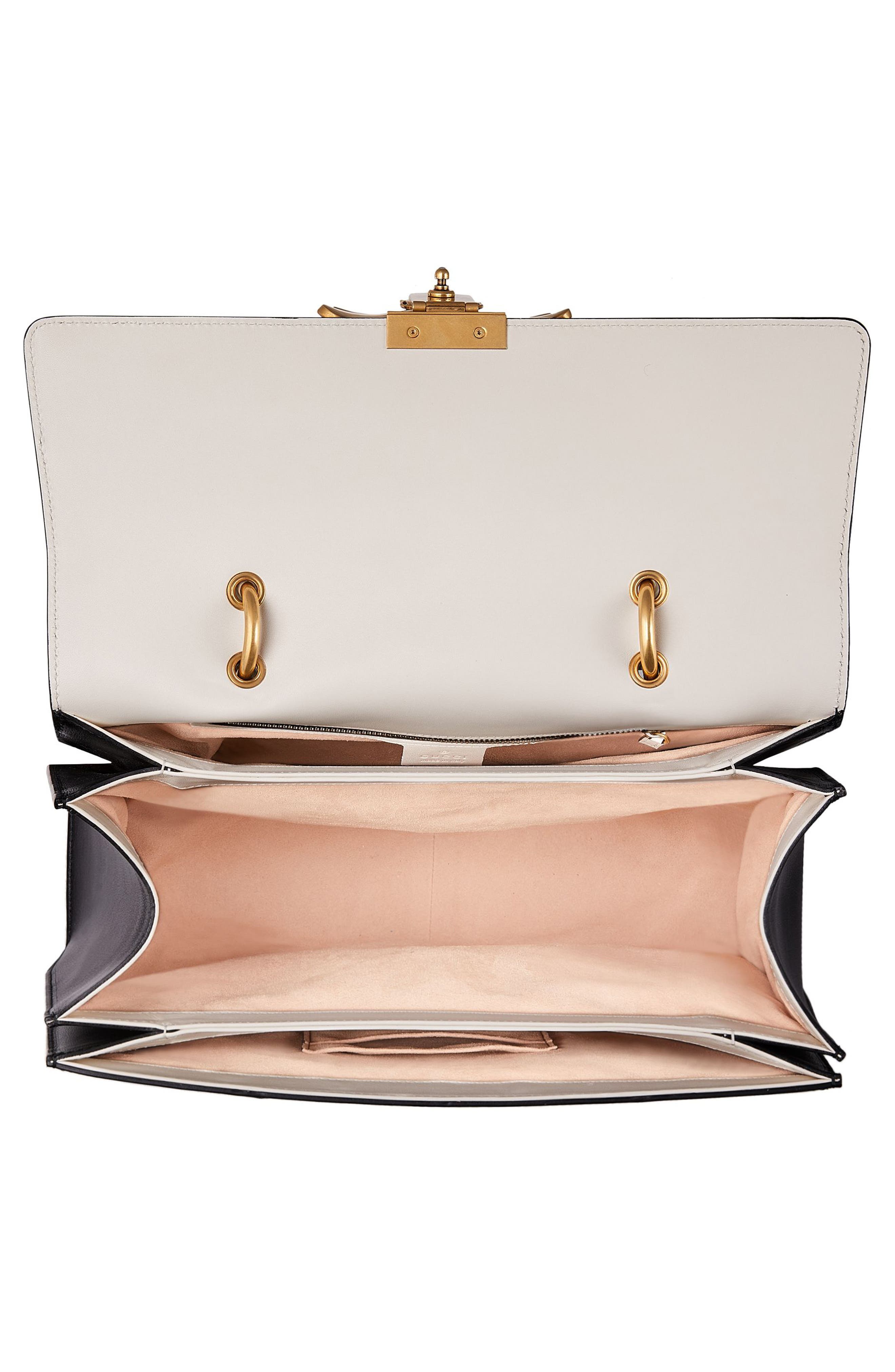 Gucci Queen Margaret Top Handle Leather Satchel, Alternate, color, 