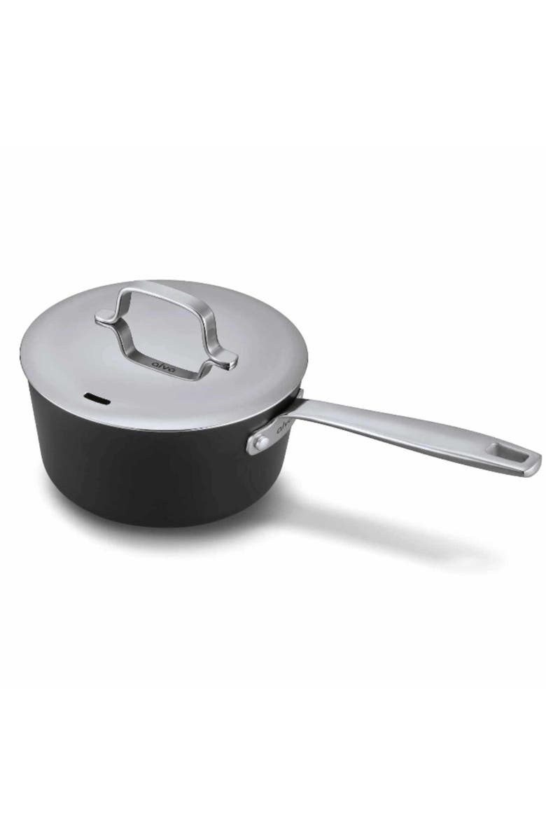 Alva Maestro 2 Qt. Nonstick Saucepan + Lid, Main, color, Black