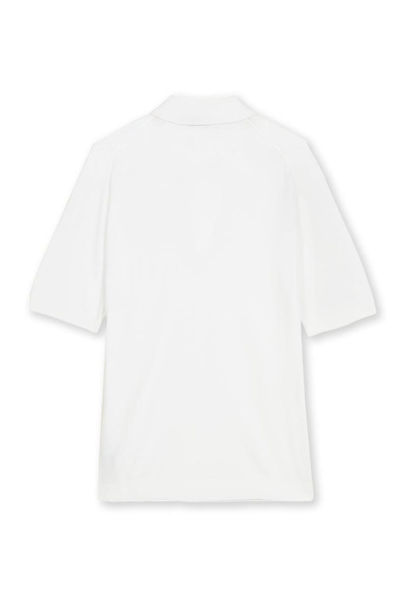 Isis Short Sleeve Knit Polo, Alternate, color, WHITE