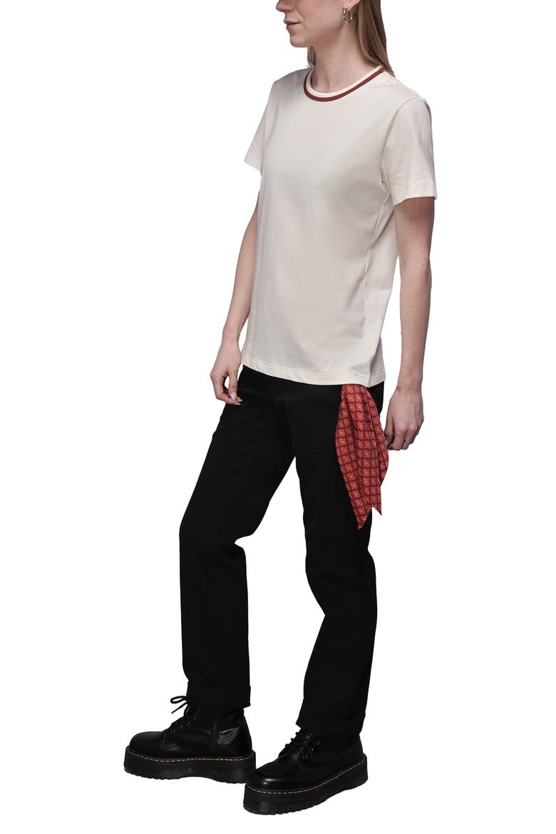 The Everyday Ringer Tee, Alternate, color, WHITE/CINNAMON