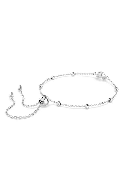 Swarovski Swaroski Una Angelic Rhodium Plated Bracelet In Silver
