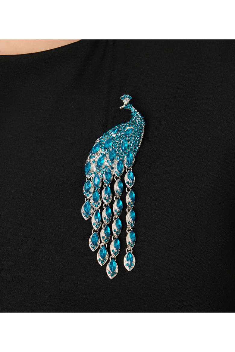 Plus Size Brooch Maxi Dress, Alternate, color, Black W/Embellishment