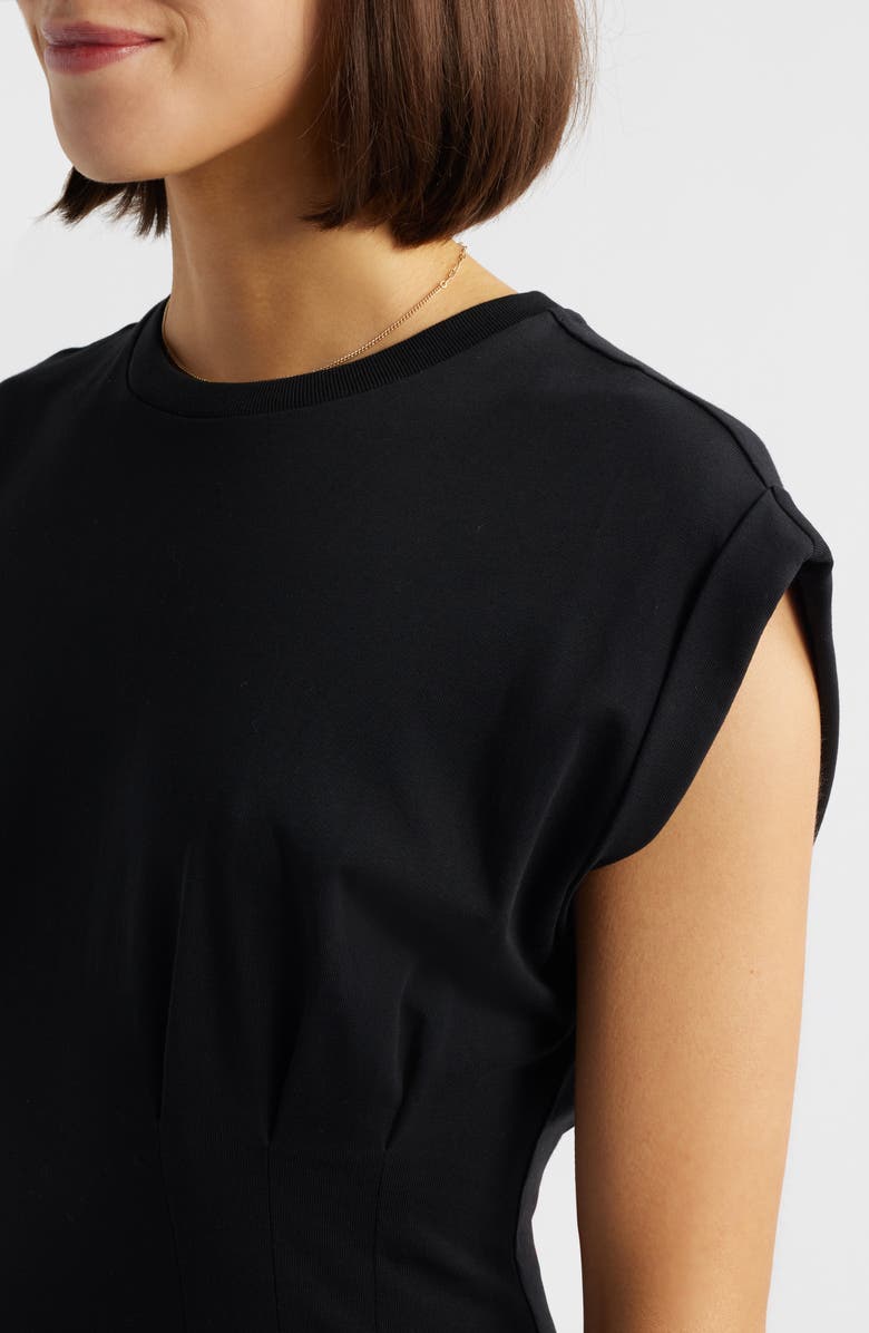 FRAME The Jersey Organic Cotton A-Line Dress, Alternate, color, Black