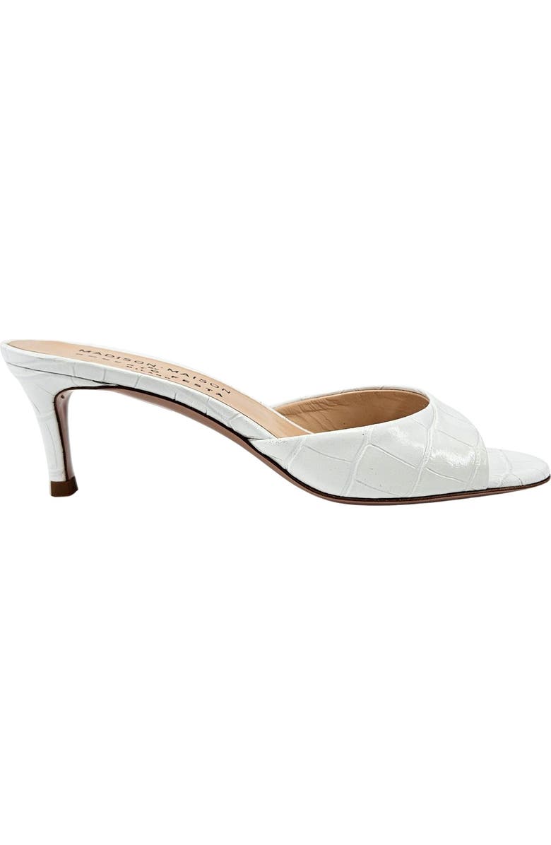 Madison Maison x Roberto Festa Lexis Moc Croc Heel Sandal, Main, color, White
