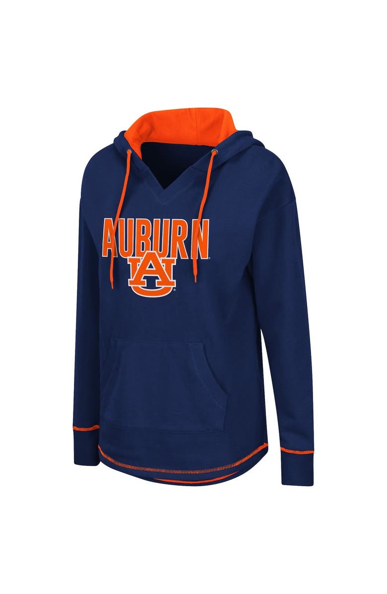 COLOSSEUM Women's Colosseum Navy Auburn Tigers Tunic Pullover Hoodie, Alternate, color, 
