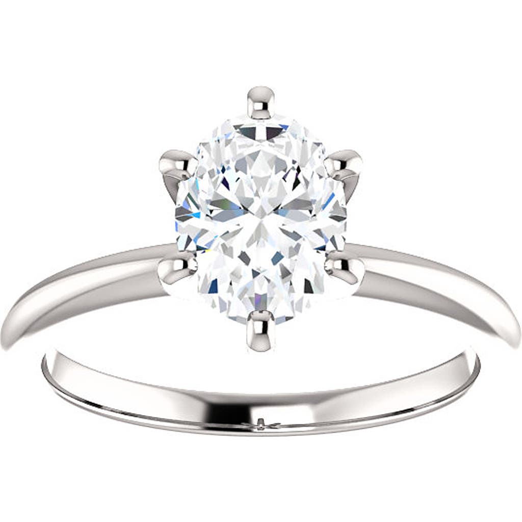 Bliss Diamond Platinum 1 Ct Oval Diamond Solitaire Engagement Ring Lab Grown In Platinum