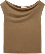 MANGO Drape Neck Top