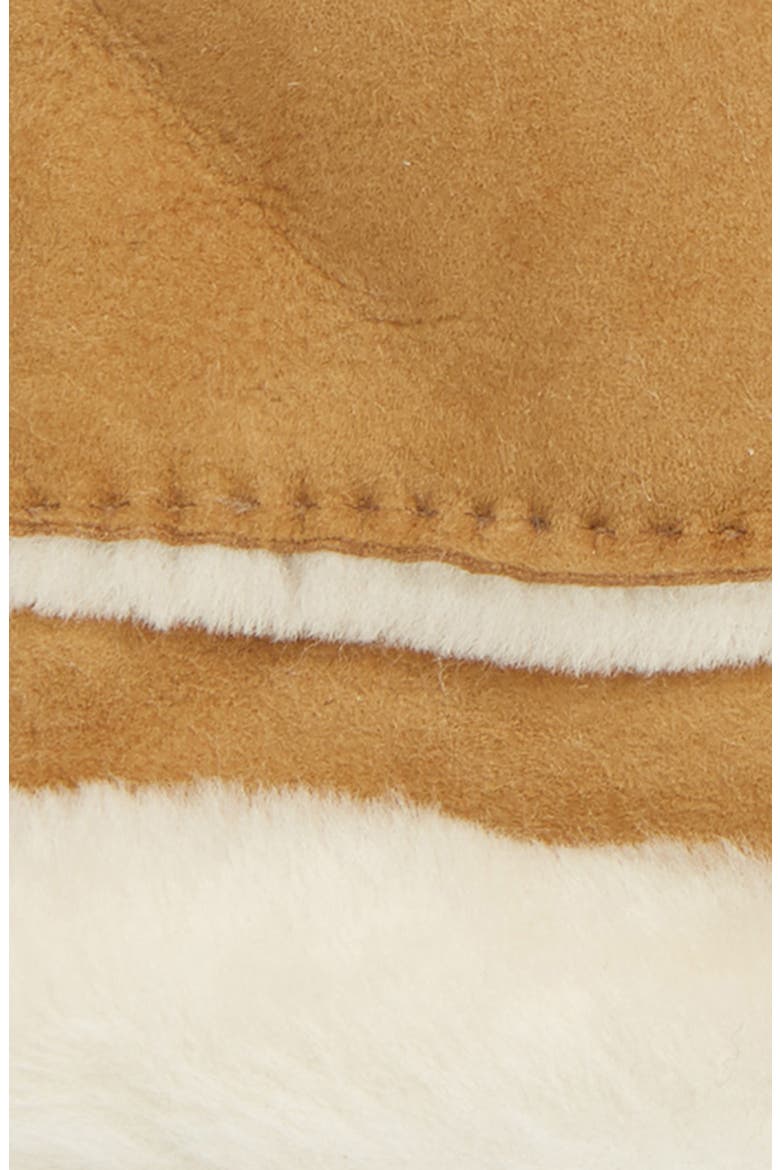 Seamed Touchscreen Compatible Genuine Shearling Gloves, Alternate, color, CHESTNUT