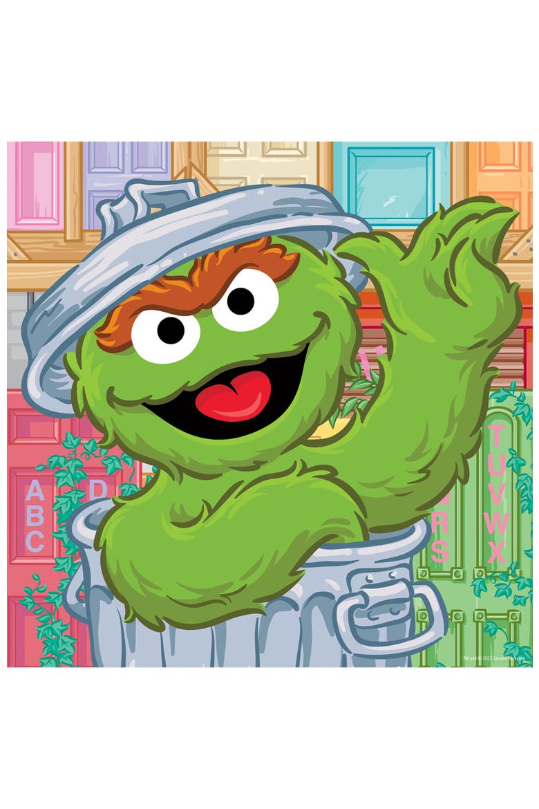 Sesame Street Oscar the Grouch 25 Puzzle, Alternate, color, Multicolor