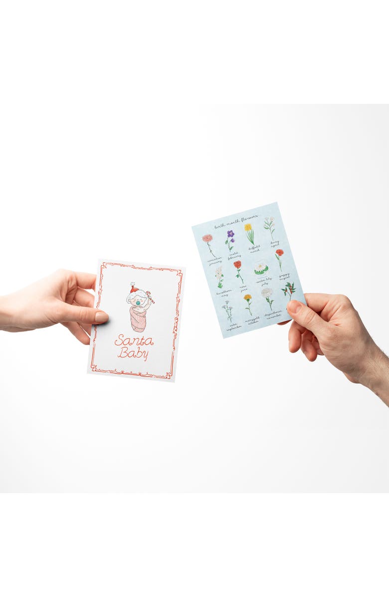 Ramus & Co Santa Baby, Birth Month Flower, Santa's Nap Winter/Holiday/Christmas Greeting Card Pack Sets, Alternate, color, Multi-Pack